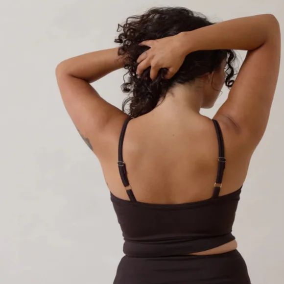 Elegant Brown Ruched Bralette - Picture 12 of 13